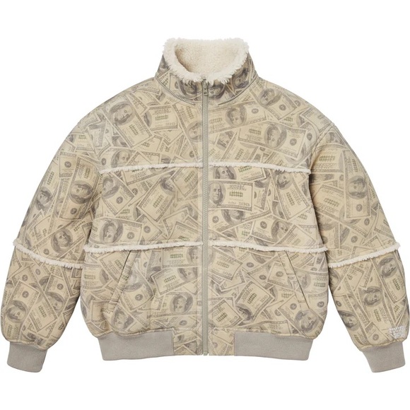 Supreme MM6 Maison Margiela Hooded Shearling Bomber Jacket Men’s XL - Picture 4 of 5